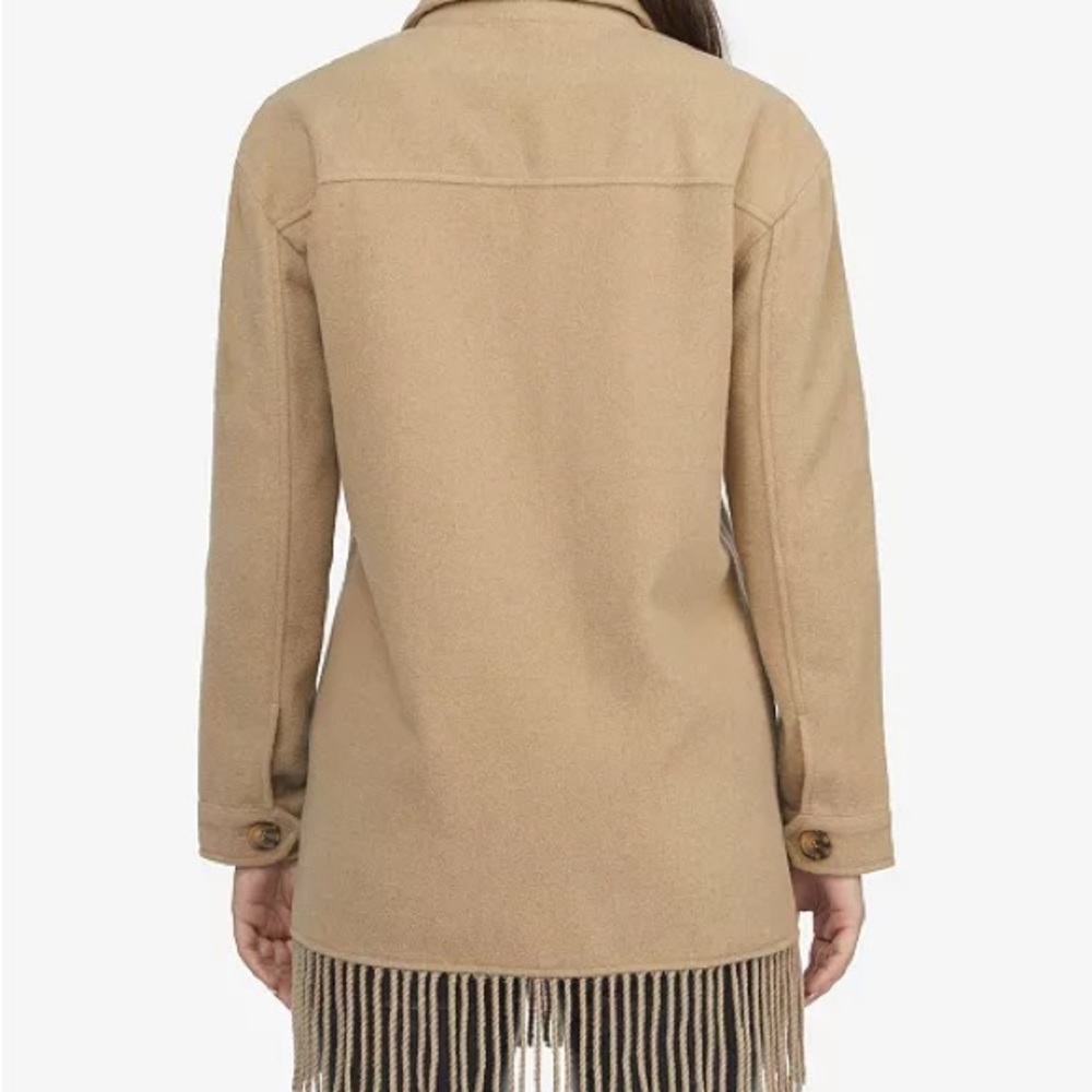 Laundry By Shelli Segal Women’s Tan Shacket Sz M Very warm and Cozy - Picture 2 of 6